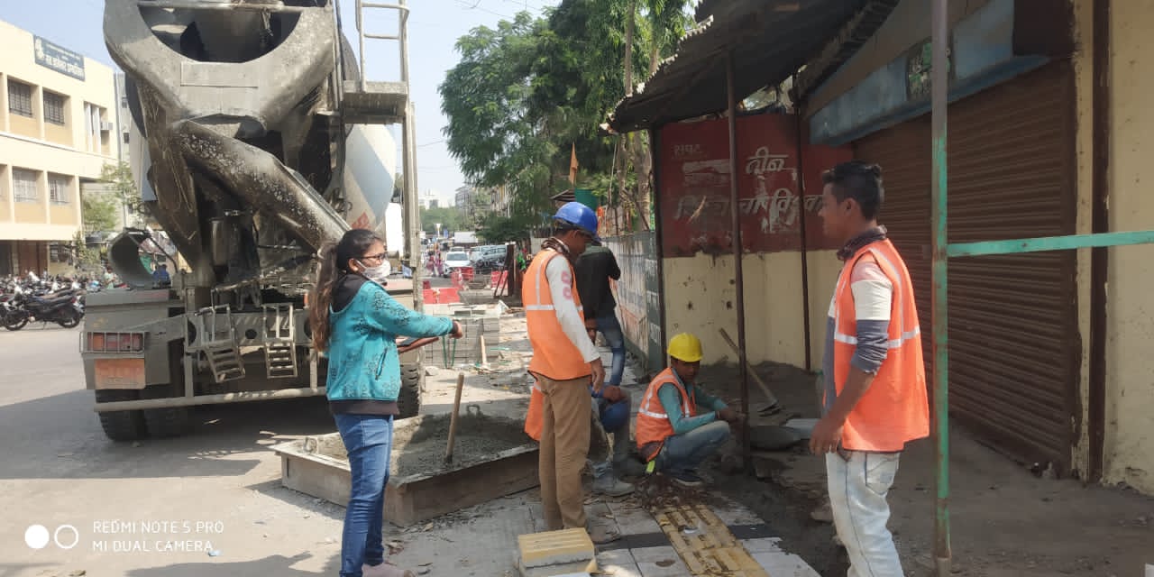 TULIP interns at an urban infrastructure works site