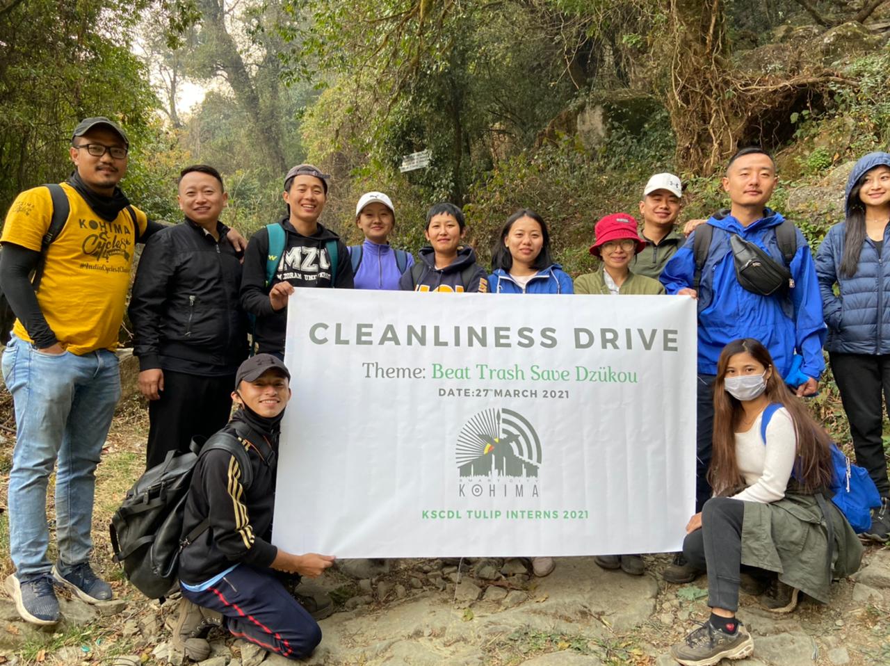 TULIP interns at a cleanliness drive