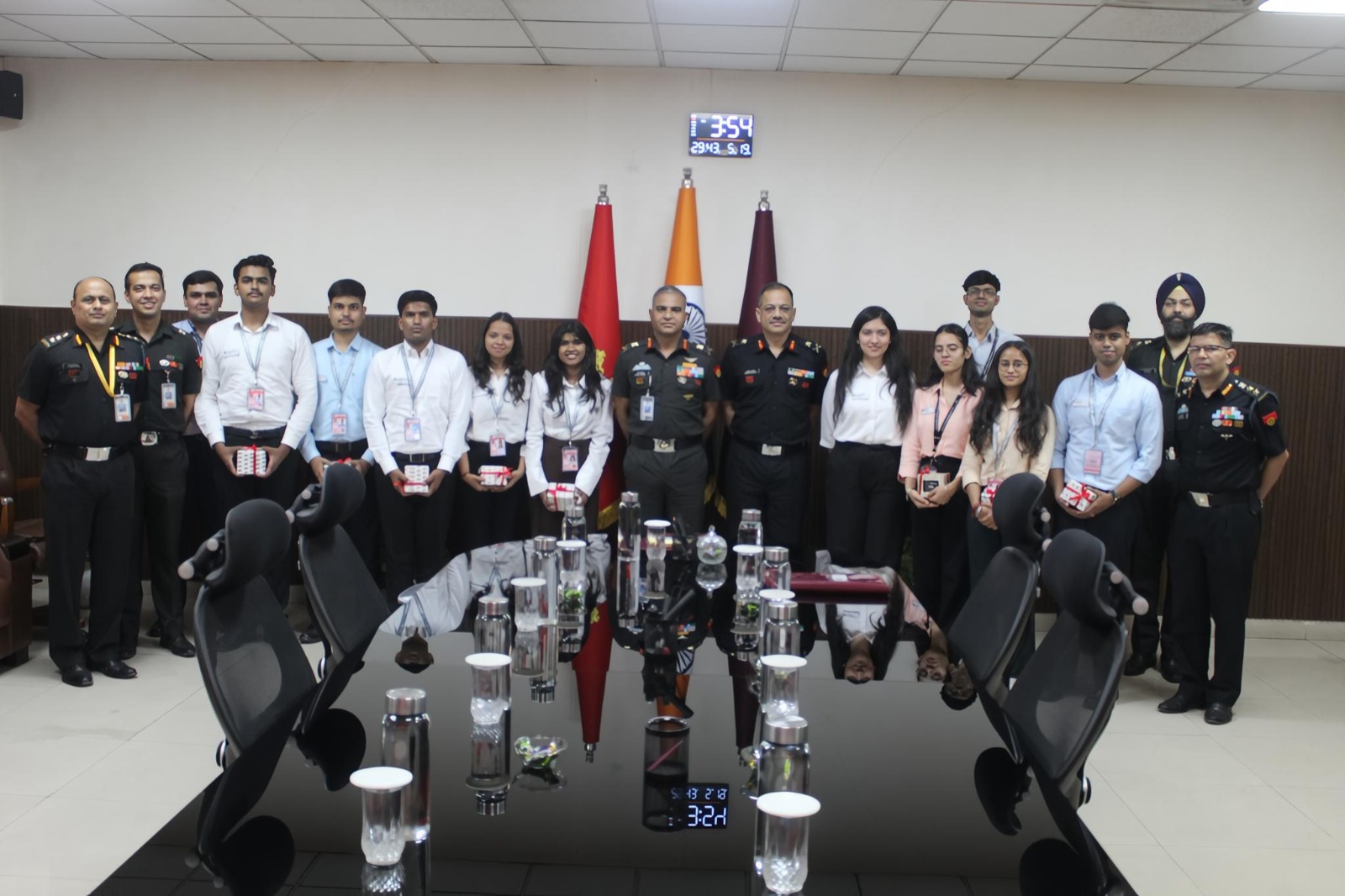 Interns with officers