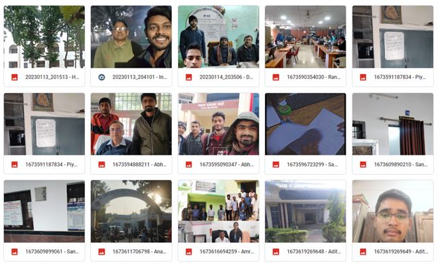 Contact sheet 5: photographs, joining letters and ID documents sent in by Ministry of Cooperation interns and their nodal officers