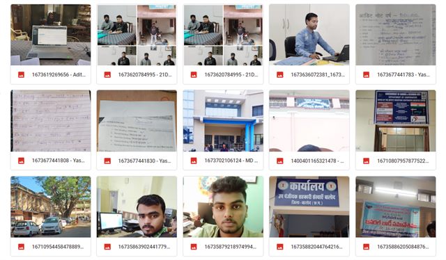 Contact sheet 6: photographs, joining letters and ID documents sent in by Ministry of Cooperation interns and their nodal officers