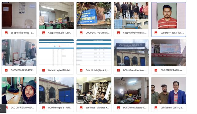 Contact sheet 8: photographs, joining letters and ID documents sent in by Ministry of Cooperation interns and their nodal officers